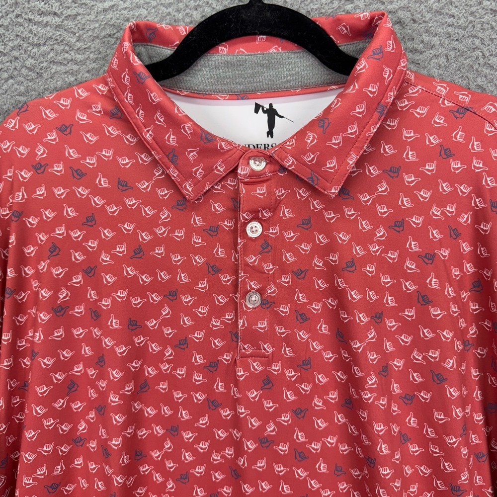 Anderson Ord Polo Shirt Mens XXL Red Golf Athleisure Performance Country Club